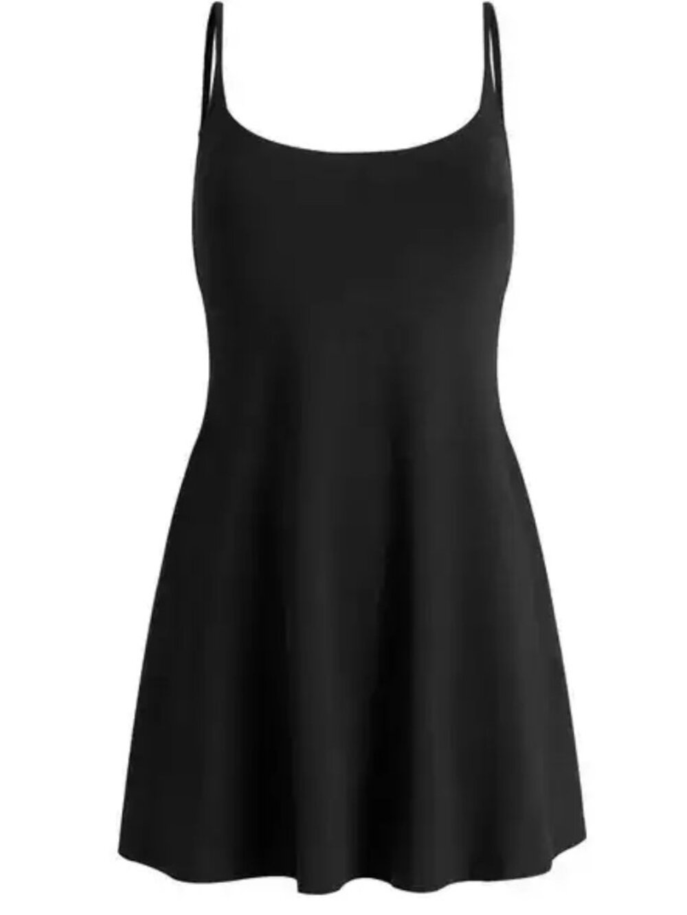 SKIMS Smooth Lounge Strap Mini Dress Obsidian Black XS NWOT